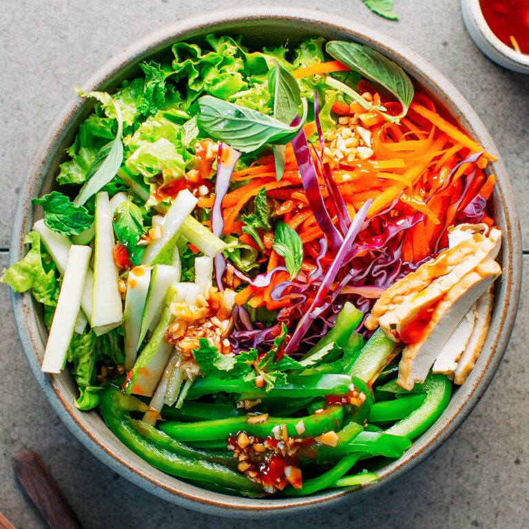 Easy Mint & Basil Green Salad