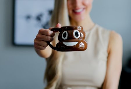 dr megan rossi holding poop mug